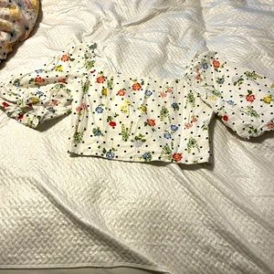 Mi Ami XL, puff sleeved, crop top